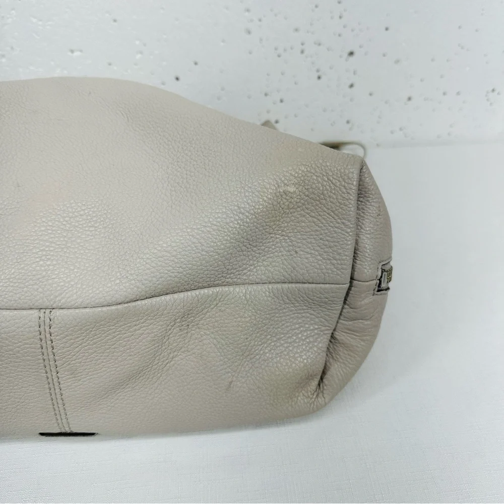 Rebecca Minkoff Large Gray Leather Bryn Double Zip Hobo Ladies Bag Purse